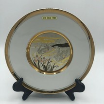 Plate Swans In The Lake Chokin Japanese Collectors 24KT Gold Japan Samurai - £14.15 GBP