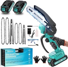 Upgraded Brushless Mini Chainsaw Cordless 6 Inch 4 Inch, Mini Chainsaw 4000Mah - $64.93