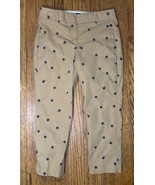 J Crew Floral Cameron Pants 6 8 10 Honey Brown Floral Sateen Chino Cropp... - $39.60