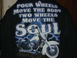 Men's Motorcycle Biker T-Shirts "Four Wheels Move The Body Two..."  - £15.97 GBP