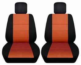 Front set car seat covers fits Nissan Sentra 2002-2020  black and burnt orange - $72.99