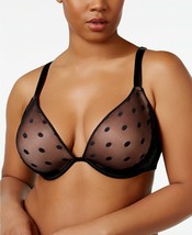 Inspire Psyche Terry Goddess Plus Size Dotted-Mesh Power Plunge Bra IPT108, 38DD - £21.97 GBP