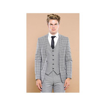 Men 3pc European Vested Suit WESSI by J.VALINTIN Extra Slim Fit JV44 Houndstooth image 3