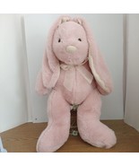Walmart L Pink Bunny Lip Eared W/Bow 22&quot; Stuff Animal Excellent Condition - £19.41 GBP
