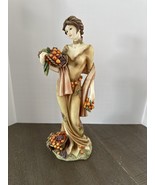 Home Interiors Lady Autumn 2004 Four Seasons Figurine 9&quot; Fall Harvest - €19,71 EUR