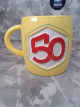 Hallmark Yellow Coffee Cup Mug Red 50 - £6.20 GBP