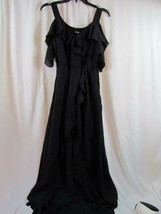 NWT XOXO Black Cold Shoulder Black Flowing Sheer Dress Jr Sz Small Org $79.00 - £11.38 GBP