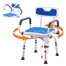 VEVOR Shower Chair, 360° Swivel, Adjustable Pivoting Arms Non-Slip 400LBS - €73,76 EUR