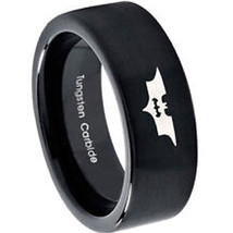 (New With Tag)Black Tungsten Carbide Batman Wedding Band Ring - Price for one ri - £47.01 GBP