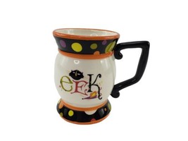 Certified International Lori Seibert Happy Halloween Coffee Tea Mug Cup Pumpkin - £9.30 GBP