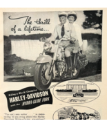 1949 Harley Davidson Motorcycle Advertisement Hydra Glide Forks Thrill D... - $460.99 MXN