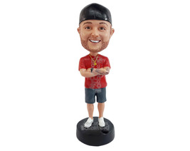 Custom Bobblehead Good looking dude with crossed arms with nice watch an... - £70.52 GBP