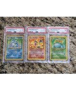 Charizard Blastoise Venusaur PSA 6/6/7 WOTC 1999 Pokemon Base Set Unlimi... - £1,069.76 GBP