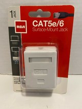 RCA White Surface Mount Plastic CAT 5E/6 Wall Jack TPH563R New! - £6.73 GBP