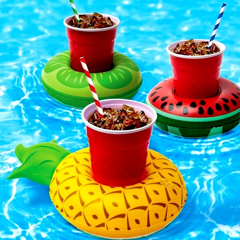 10pcs Mini funny toys Red boia Flamingo Floating Inflatable Drink Can Holder - £17.31 GBP