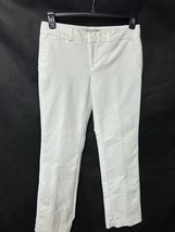 Banana Republic Ryan Fit Chino Pants Crisp White Stretch Cotton Size 6 S... - $25.71 CAD
