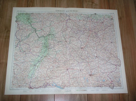 1955 Vintage Map Of Southern Germany Bavaria Bayern / Scale 1:1,000,000 - £23.60 GBP