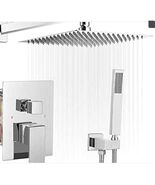 Single Handle 2-Spray Square High Pressure Shower Faucet with 16&quot; Shower... - $128.21