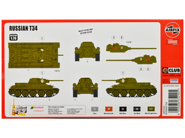 Level 2 Model Kit Russian T34 Tank 1/76 Plastic Model Kit by Airfix - $26.62