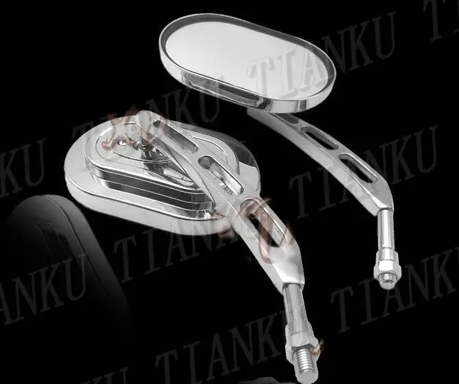 Chrome Motorcycle Rearview Mirrors For Yamaha VStar 400 650 1100 1300 Virago Xv - £39.29 GBP