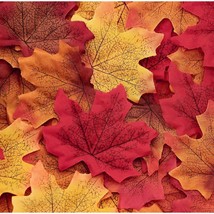 1100Pcs Fall Artificial Maple Leaves Thanksgiving Autumn Leaf Wedding Party Tabl - £22.36 GBP
