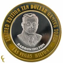Barron Hilton Las Vegas Hilton Casino Game Token .999 Silver Limited Edi... - $66.10