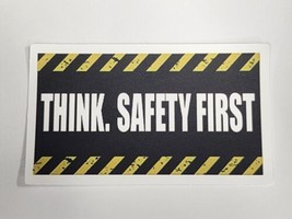 Think. Safety First Square Small Work Theme Sticker Decal Funny Embellishment - $3.07