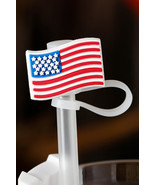 White American Flag Print PVC Soft Plastic Straw Lid - €2,33 EUR