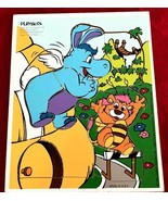 1984 Playskool 12 Pc Wood Puzzle Bumblelion &amp; Hoppopotamus Hasbro Wuzzle... - $244.42 MXN