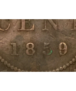 1859 CANADA LARGE CENT PENNY COIN - Dp 9 #1 (Corroded) - £104.98 GBP