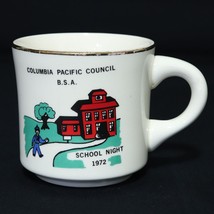 Boy Scouts VTG BSA Ceramic Mug School Night 1972, Columbia Pacific Counc... - $24.97