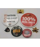 Vintage pizza hut button lot of 7 pins 2000s 90s Promotional Rare Count ... - $31.94 CAD