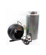 6&quot; Carbon Filter Inline Fan Air Blower Speed Controller Hydroponic Odor ... - €127,26 EUR