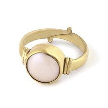 8.25 Ratti Natural Pearl (Moti) Gemstone Ring in Panchdhatu - $21.67