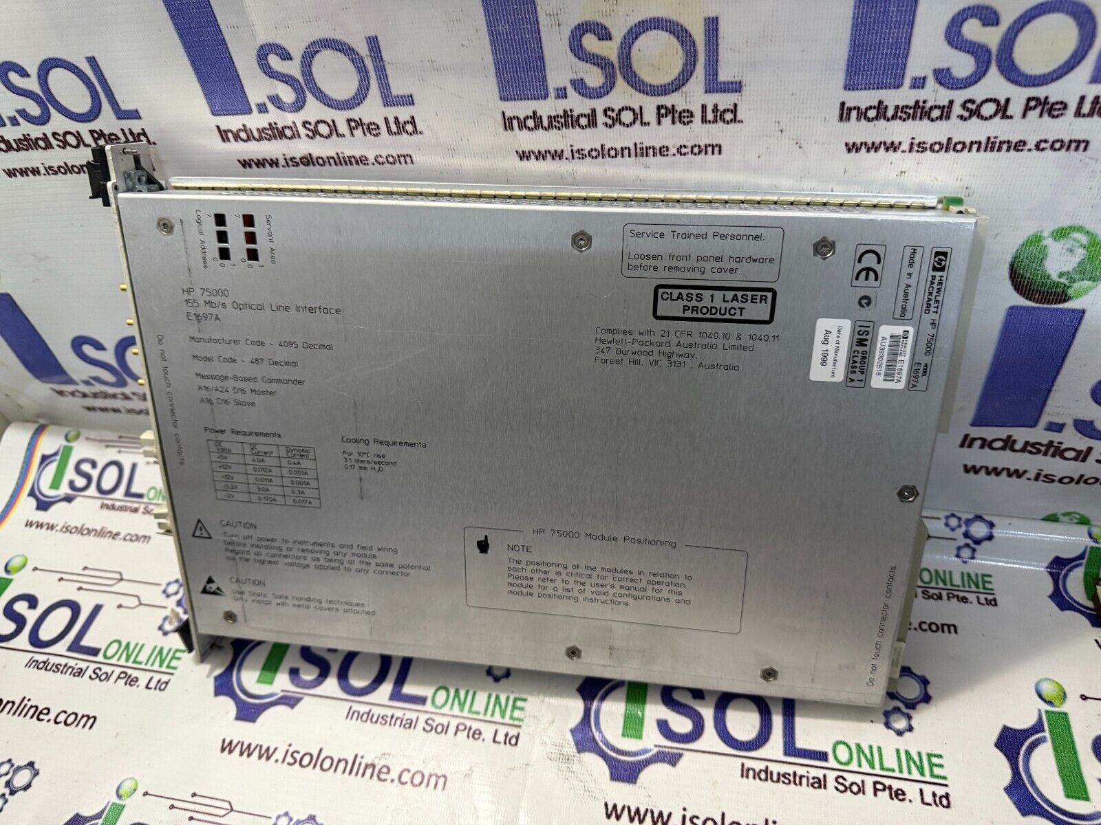 HP/Agilent E1697A 155 Mb/s Optical Line Interface Unit VXI-BUS HP75000 H... - $299.00