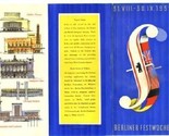 1952 Festival of Berlin Brochure Germany Berliner Festwochen German Heri... - $17.87