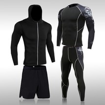 4 Pcs/Set New Top Quality Thermal  Men Sets Compression  Suit Sweat Quick Drying - £75.02 GBP