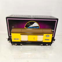 O Gauge MTH Tinplate Traditions Reefer Car 10-1042 #2814 Yellow &amp; Brown ... - $80.74