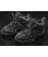 NIKE JR. Solid Black Dark Laced Sz 12C SHOES  - $17.70