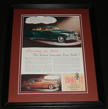 1942 Lincoln V-12 Framed ORIGINAL Vintage Advertisement Photo - $59.39