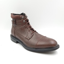 Alfani Men Zip Up and Lace Up Cap Toe Utility Boots Chris Size US 11.5M Brown - £20.76 GBP