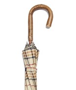 Umbrella, Tartan Tan Plaid. New! 27 1/2 Inches Of Pure Style. Natural As... - $121.19 CAD