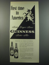 1955 Guinness Ad - Brite Lager Beer, Brite Ale - First Time in America - £14.72 GBP