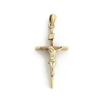 Vintage Crucifix Cross Religious Necklace Pendant 14K Yellow Gold, .93 Grams - £117.99 GBP