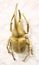 Ebros Large Gold Leaf Resin Hercules Beetle Wall Sculpture Table Decor F... - €72,61 EUR