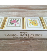 Floral Bath Cubes Set of 6 Double Blocks 1983 Made in England Vintage AVON  - £10.98 GBP