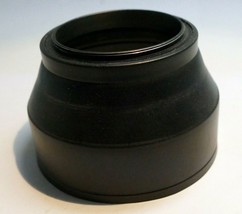 Collapsible 49mm rubber lens hood shade for medium telephoto 135mm 100mm 3-way - $8.26