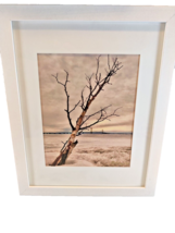 Framed Matted Winter Photo of the Mackinac Bridge 8x10-Bobby Lee-Mackinaw-MI - £39.96 GBP