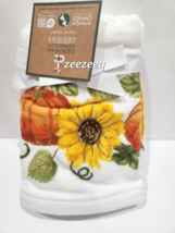 Thanksgiving Fall Deborah Connolly Sunflower Pumpkins Hand Towels Set of 2 - £22.67 GBP