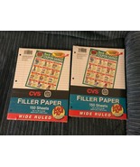 Pack of 2 CVS Filler Paper, Wide Ruled 150sheets,10.5in by 8in each, NEW - £5.49 GBP